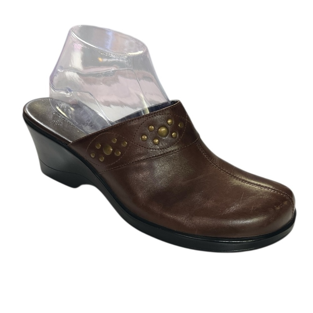 Clarks Leather Mules Shoes Brown